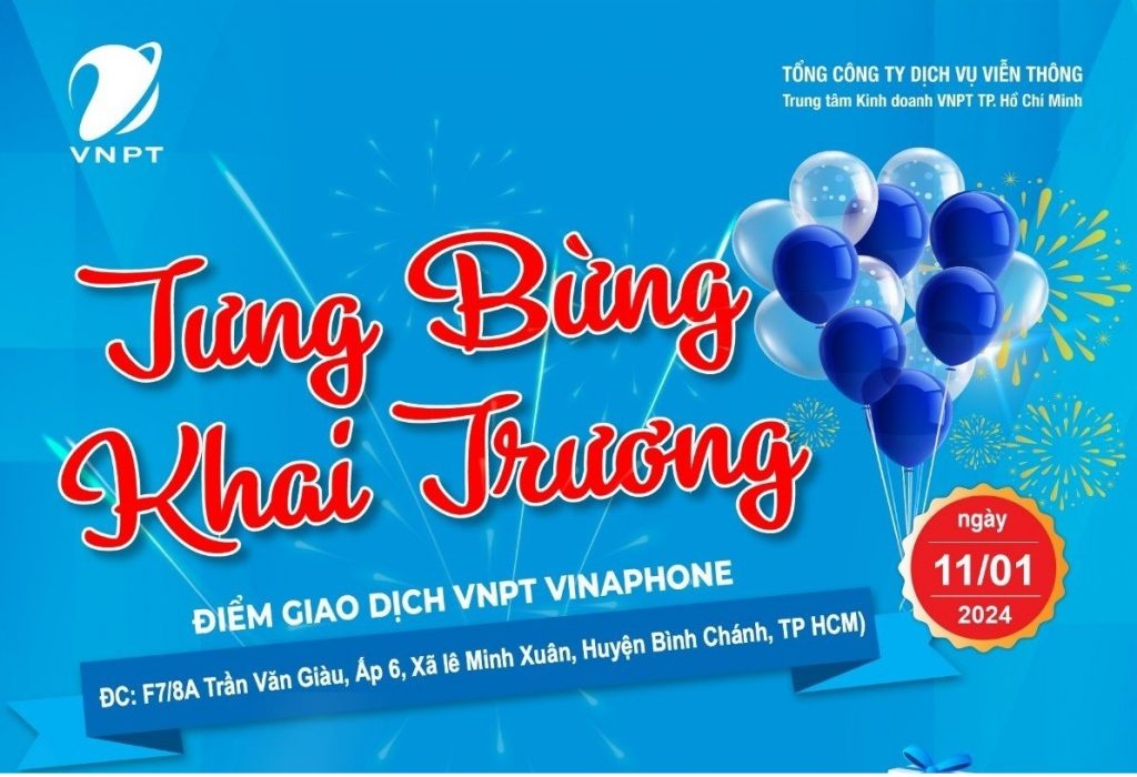 VNPT Khai truong cua hang vinaphone binh chanh